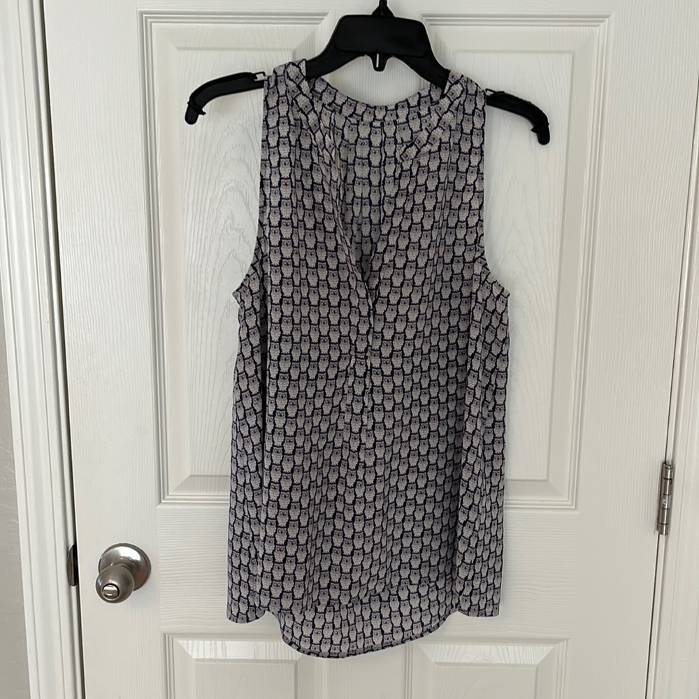 Joie silk blouse with owl print